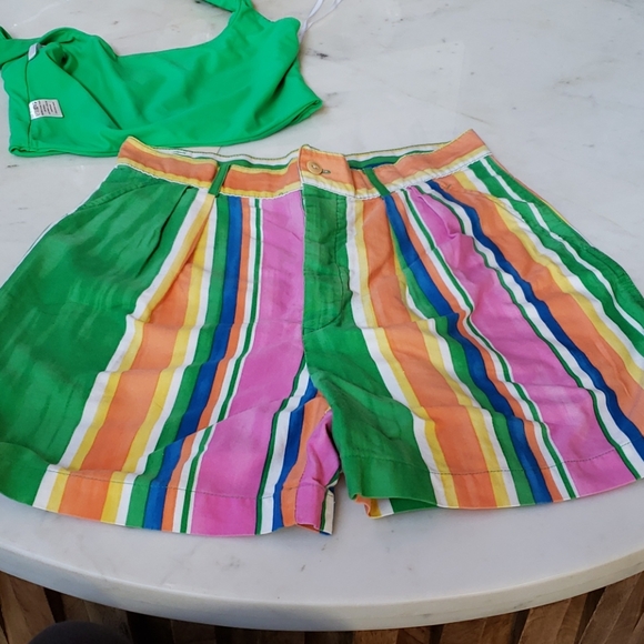 Ralph Lauren Pants - Ralph Lauren vintage striped shorts size medium